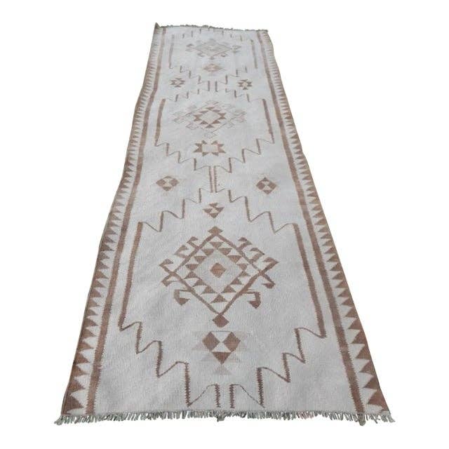 Vintage Turkish Kilim Runner 3'8'' x 11'7''