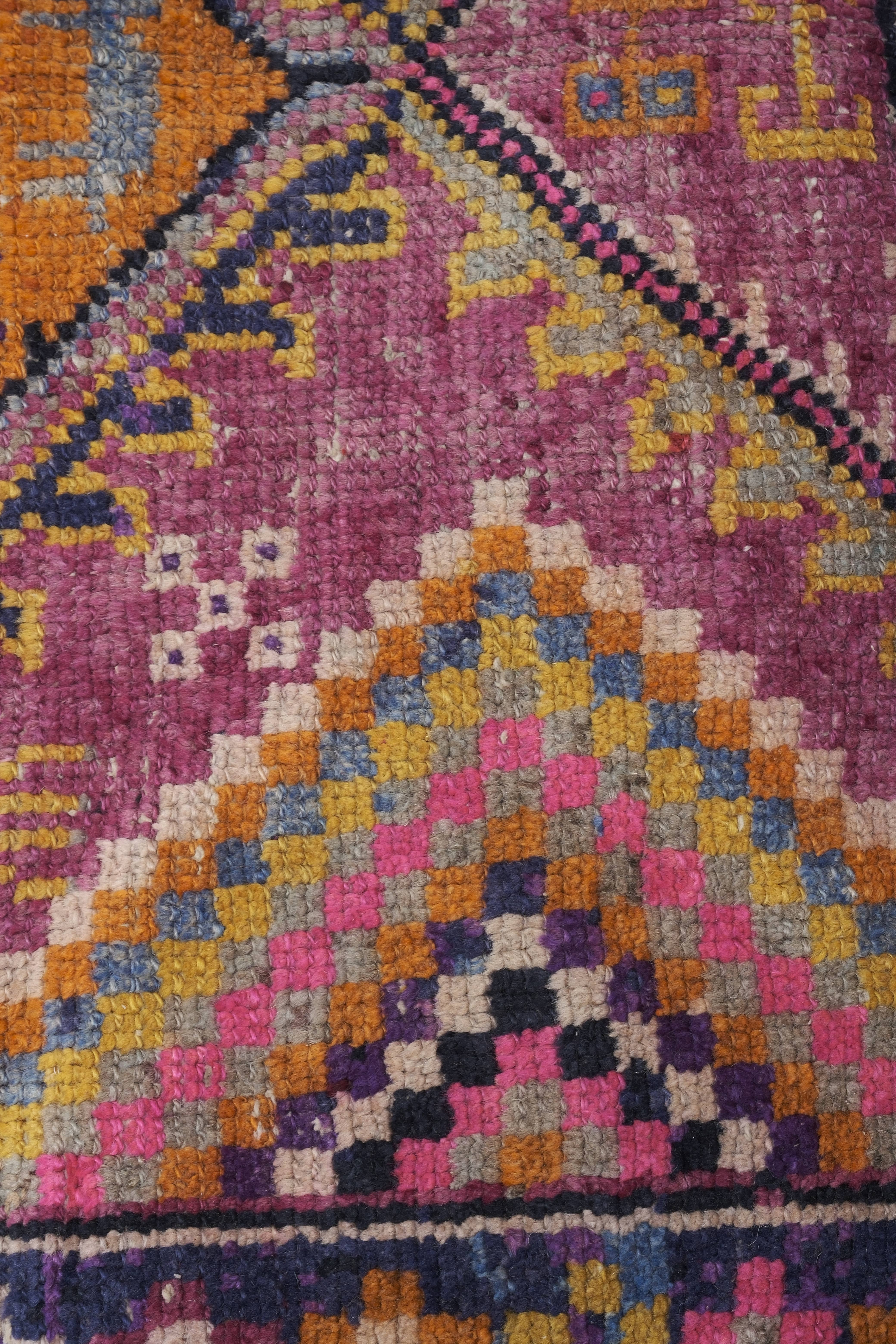 Vintage Herki Runner Rug 4'2'' x 12'1''