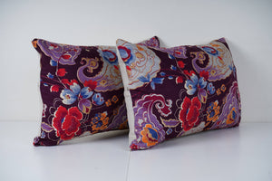 Uzbek Roller Printed Pillow Cover Set of 2 | 15'' x 22''
