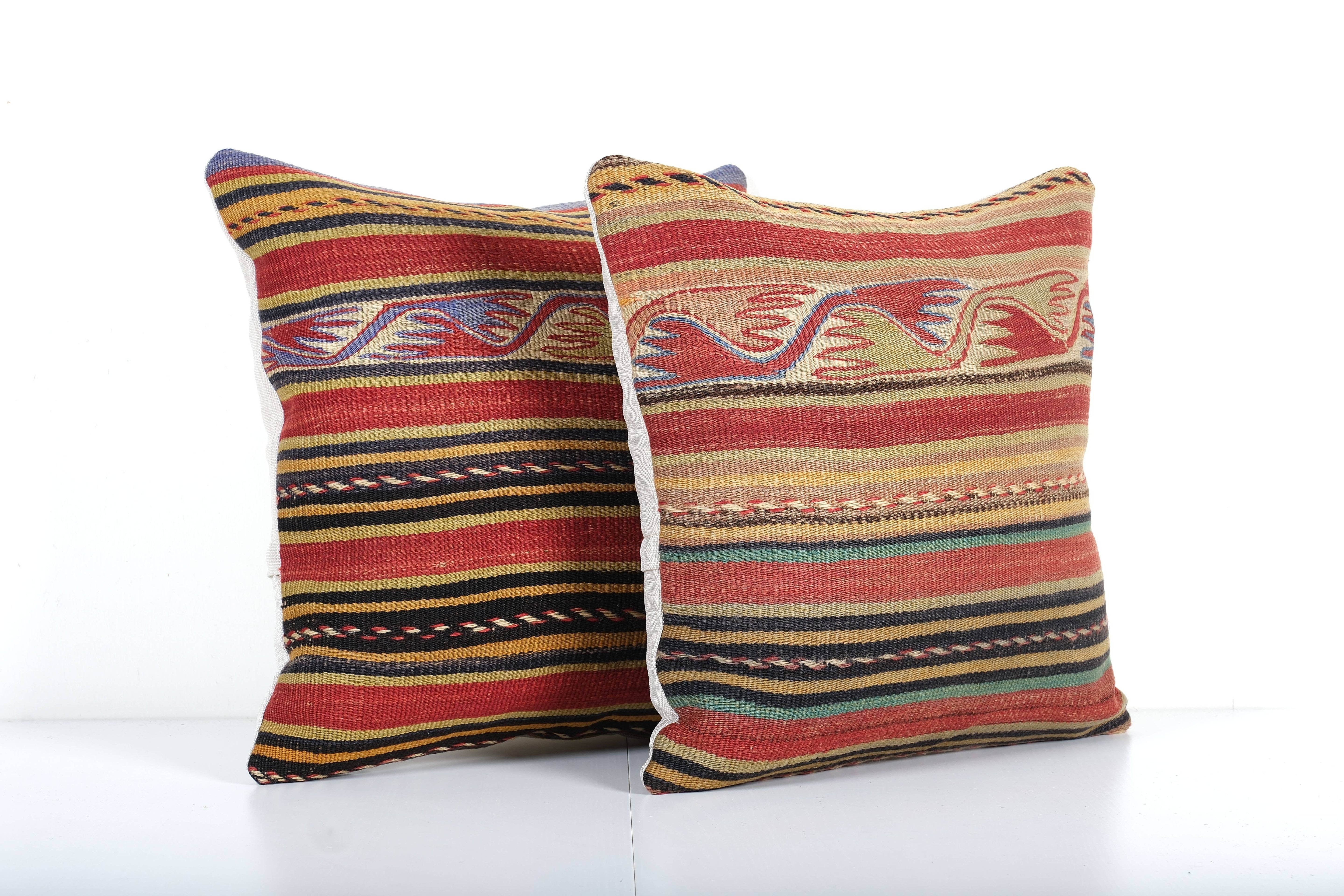 Kilim Pillow Cover Set of 2 | 18'' x 18''