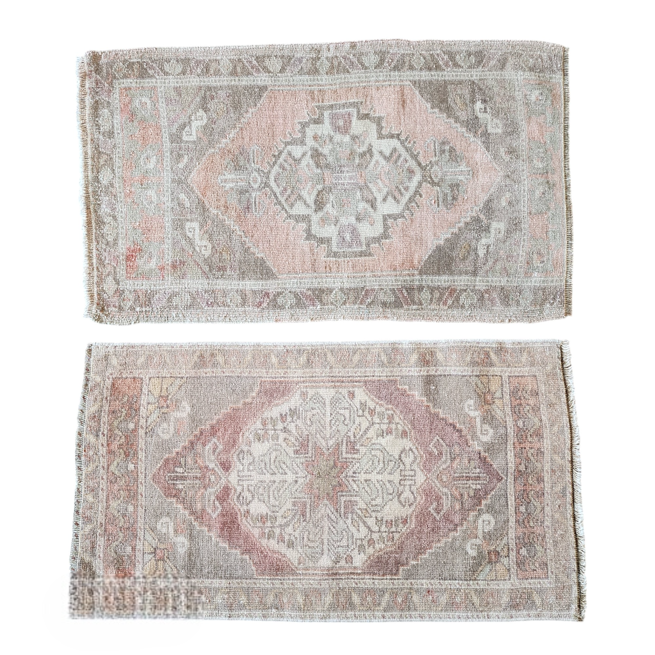 Vintage Turkish Yastik Rugs Set of 2 | 21'' x 38''