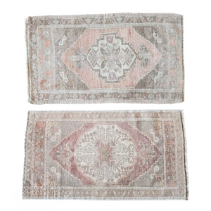 Vintage Turkish Yastik Rugs Set of 2 | 21'' x 38''