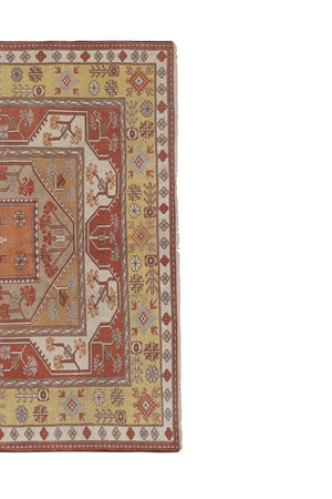 Vintage Milas Oushak Rug 6'2'' x 6'6''