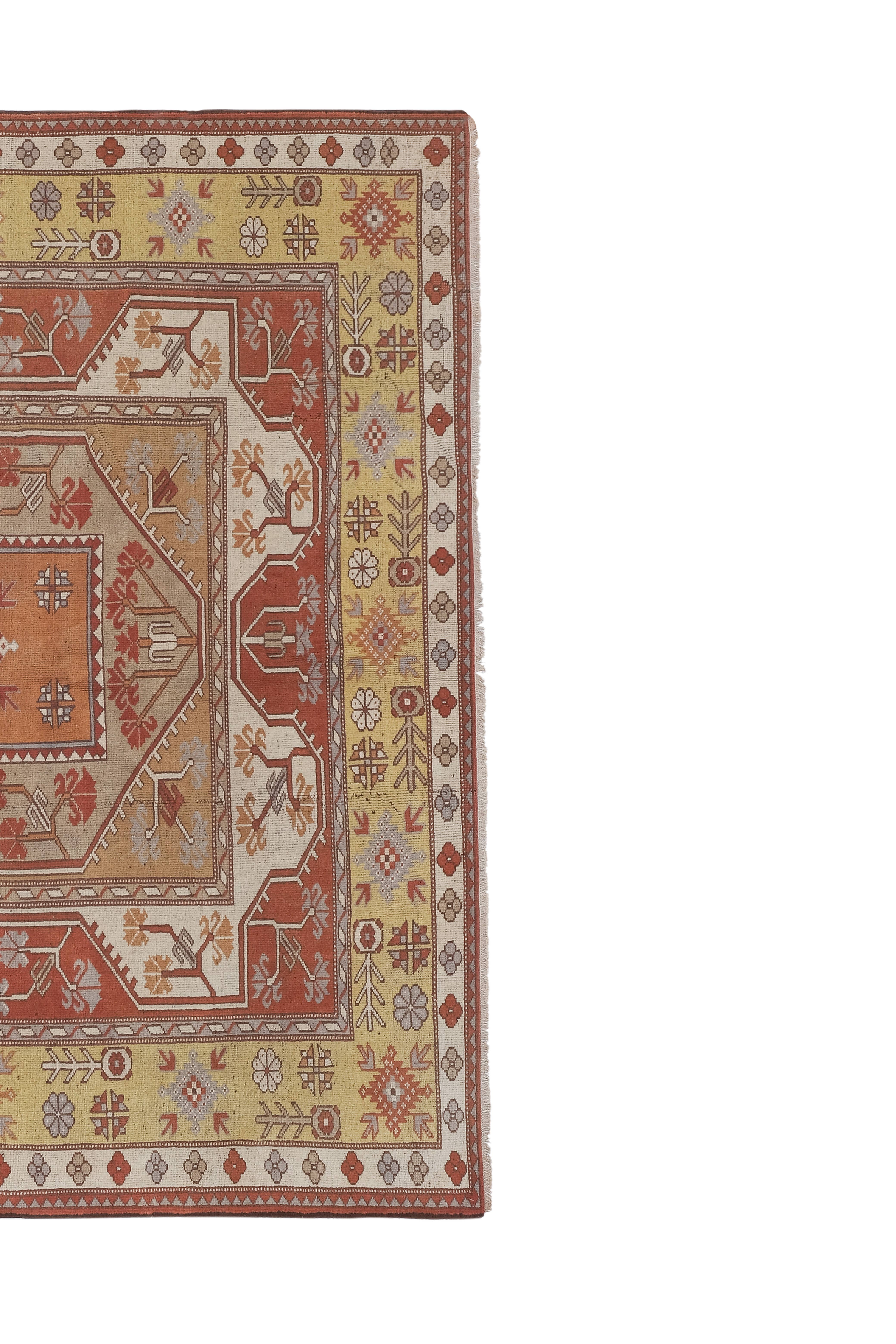 Vintage Milas Oushak Rug 6'2'' x 6'6''