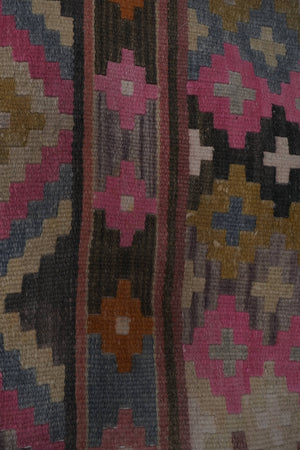 Vintage Turkish Kilim Runner 2'6'' x 12'2''