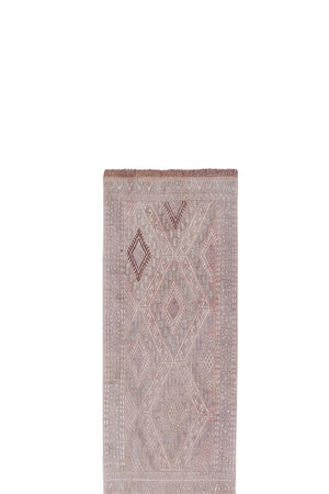 Vintage Turkish Kilim Runner 1'7'' x 15'9''