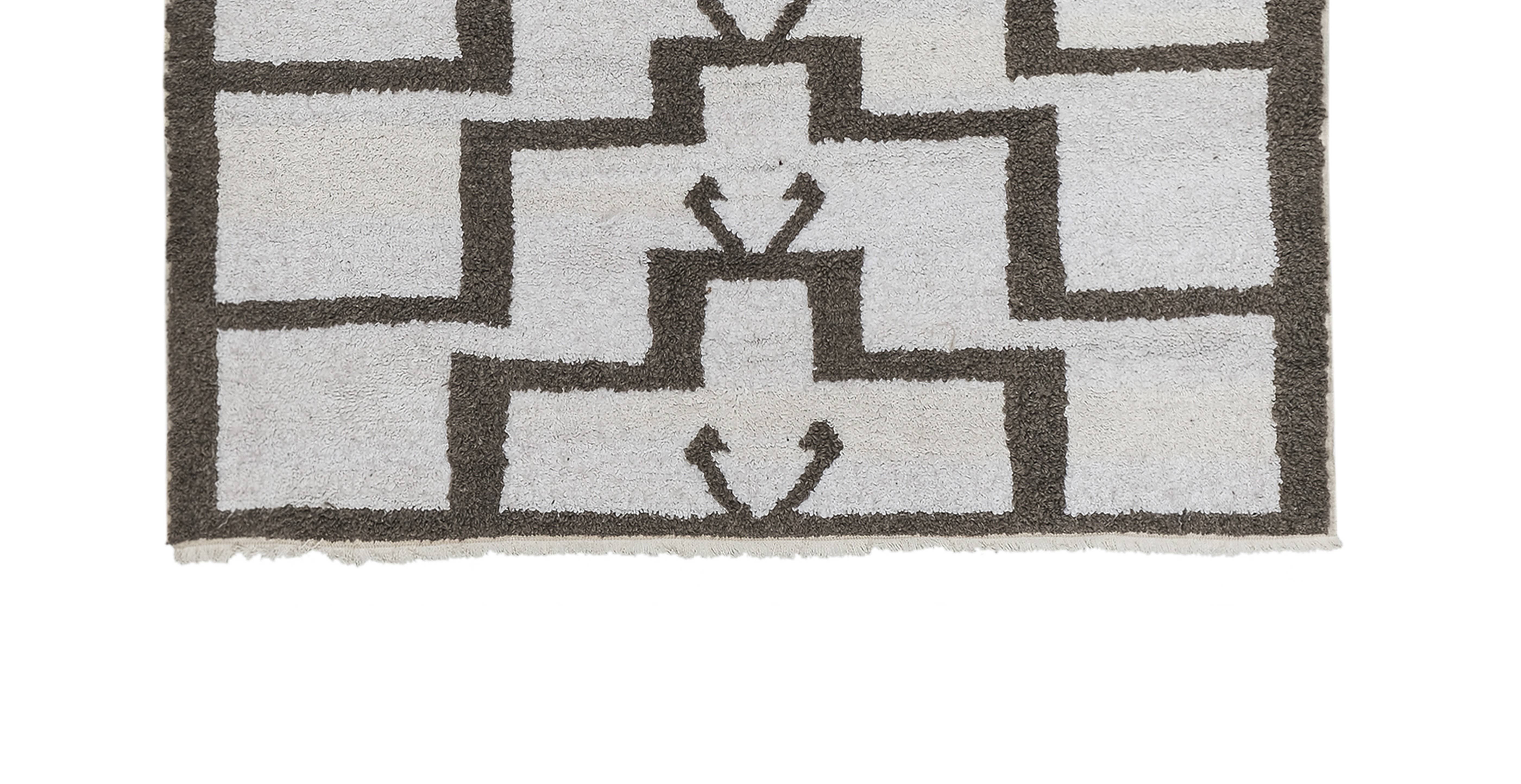 Vintage Turkish Tulu Rug 4'4'' x 6'3''