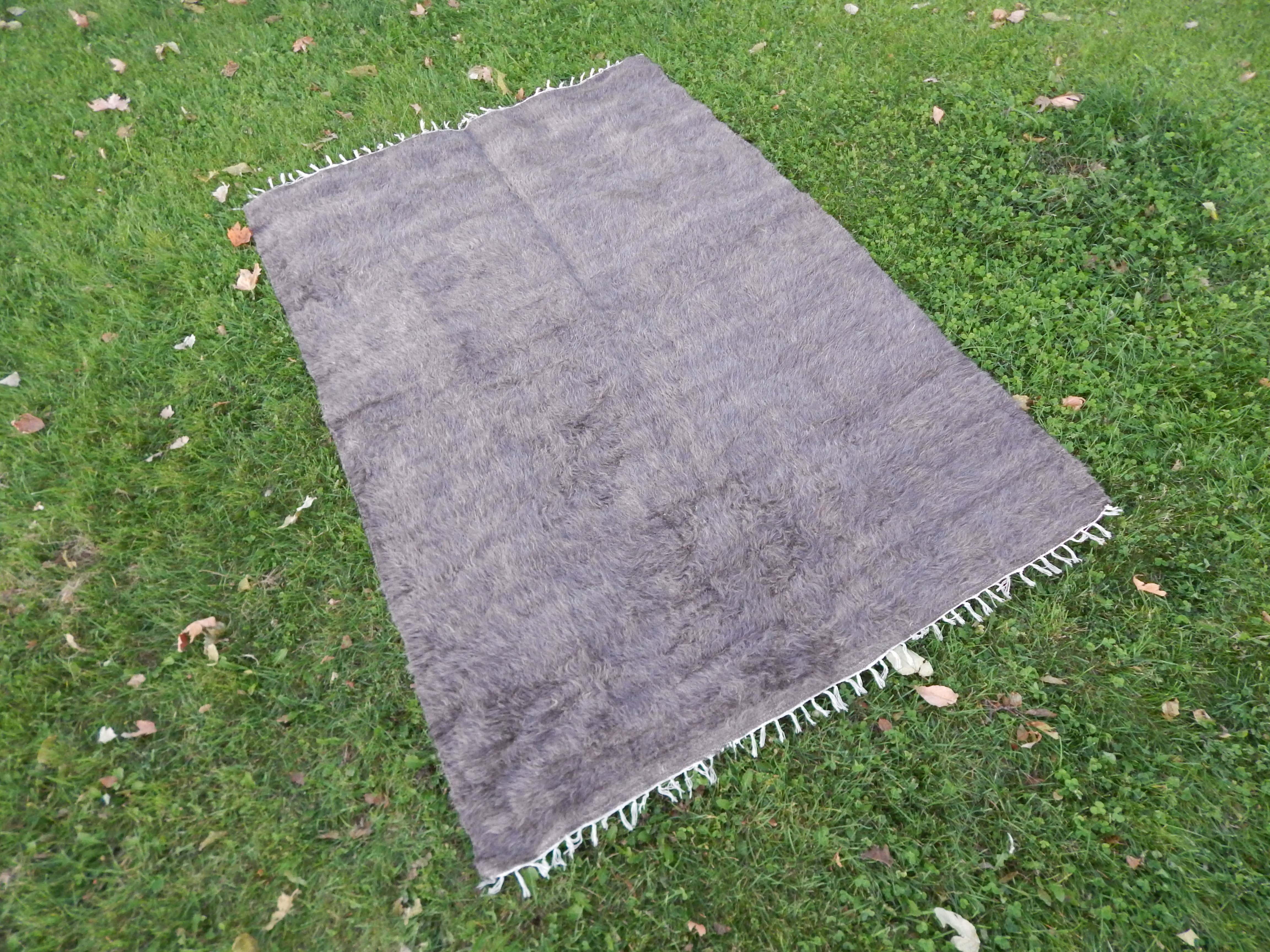 Handwoven Siirt Wool Blanket 4'4'' x 6'7''