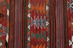 Vintage Turkish Kilim Runner 4'7'' x 9'10''