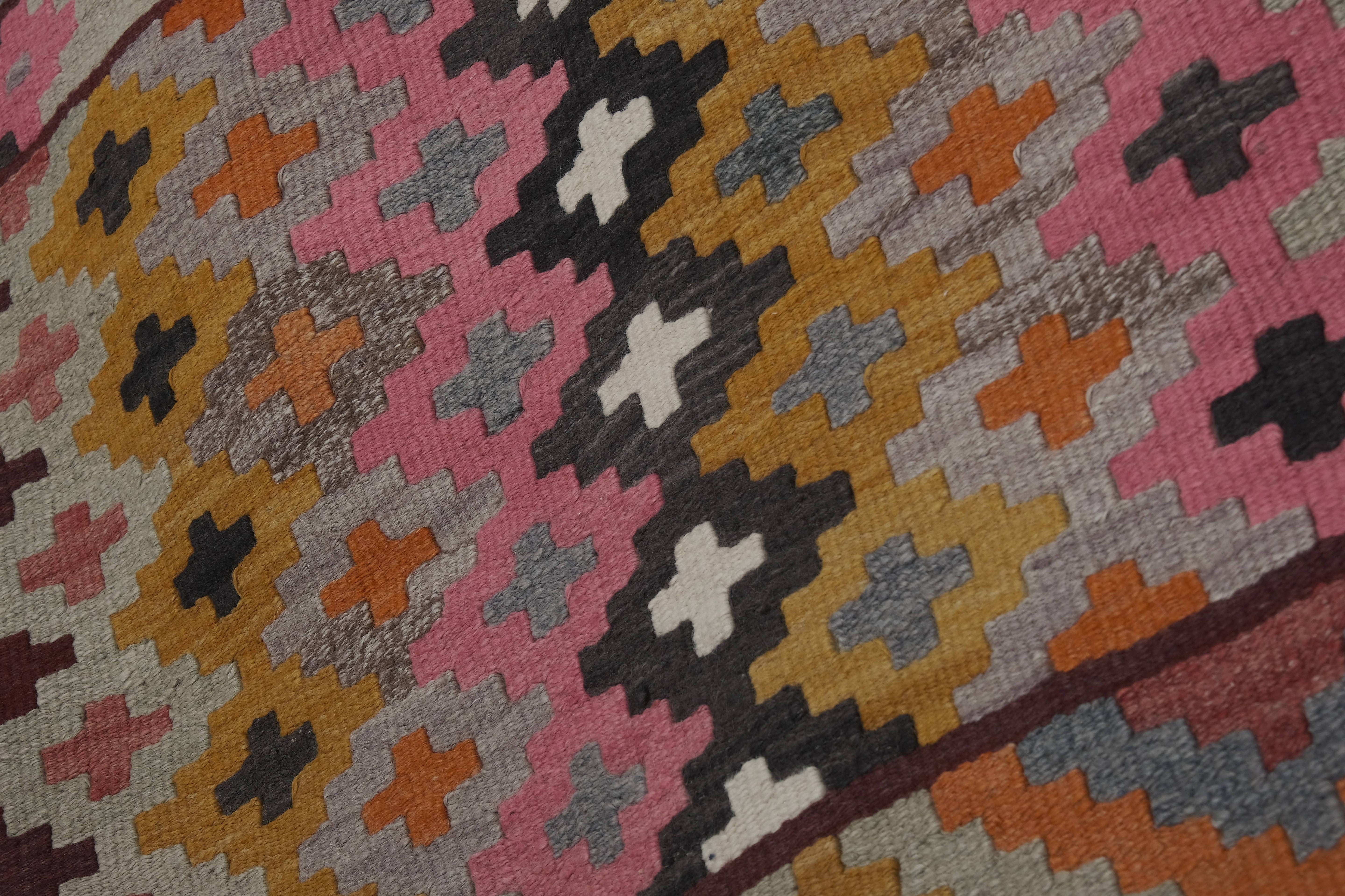 Vintage Turkish Kilim Runner 2'6'' x 14'11''