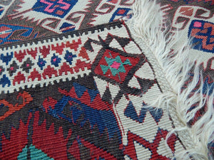 Vintage Turkish Kilim Rug 4'10'' x 12'11''