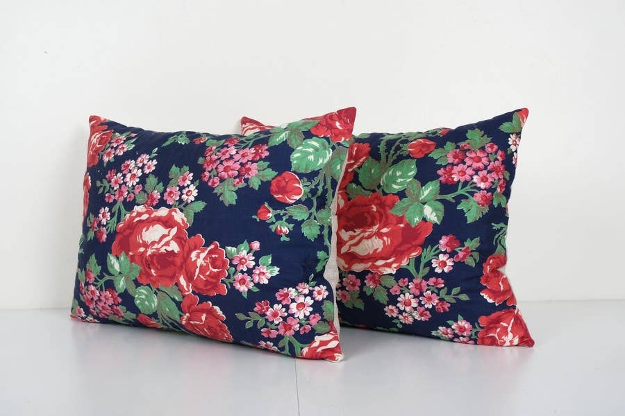 Uzbek Roller Printed Pillow Cover Set of 2 | 16'' x 22''