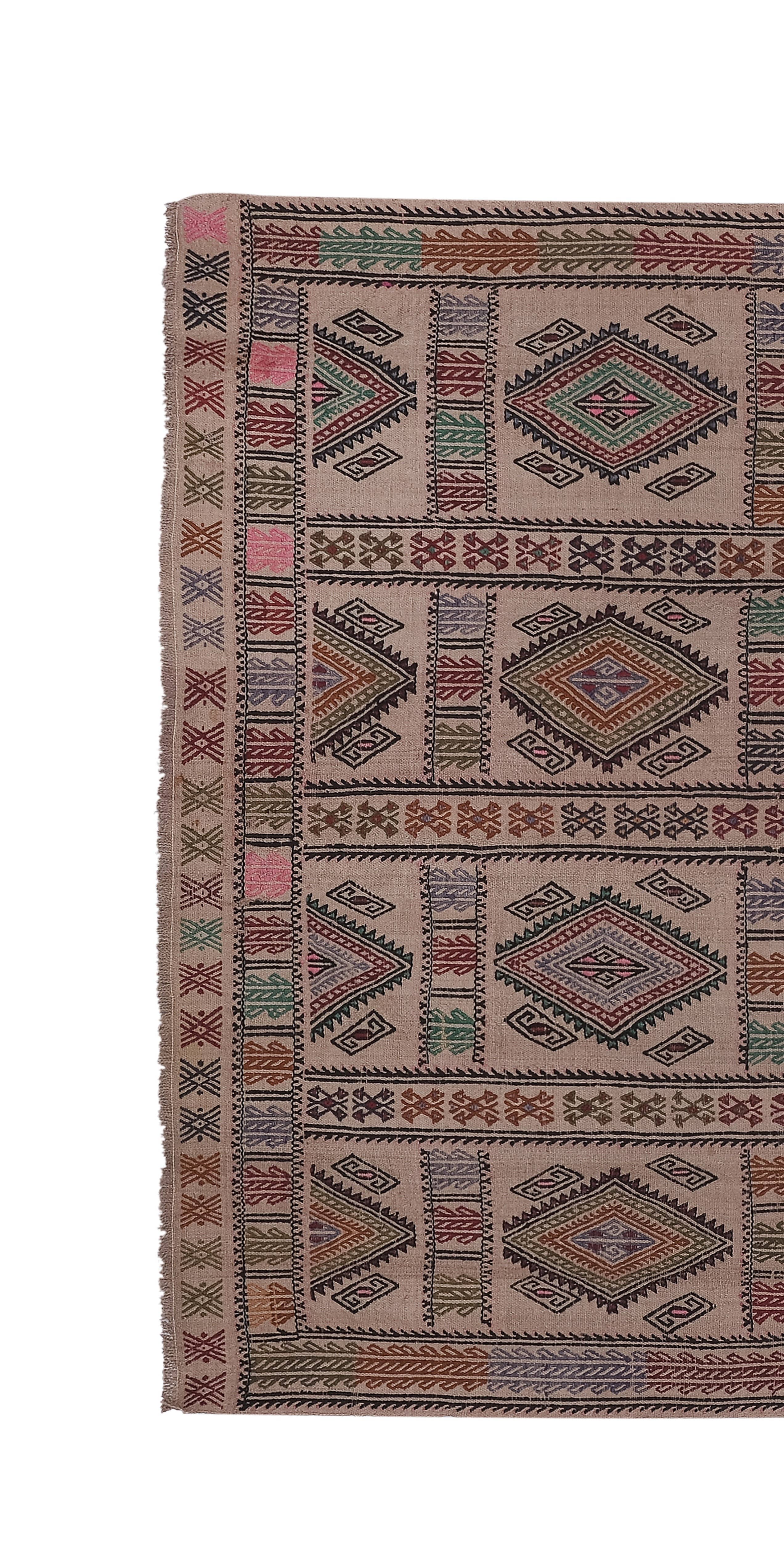 Vintage Turkish Anatolian Kilim Rug 5'3'' x 7'5''