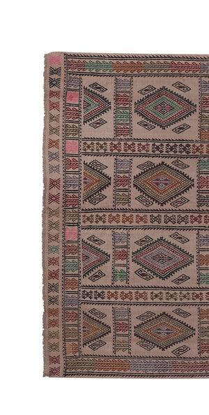 Vintage Turkish Anatolian Kilim Rug 5'3'' x 7'5''