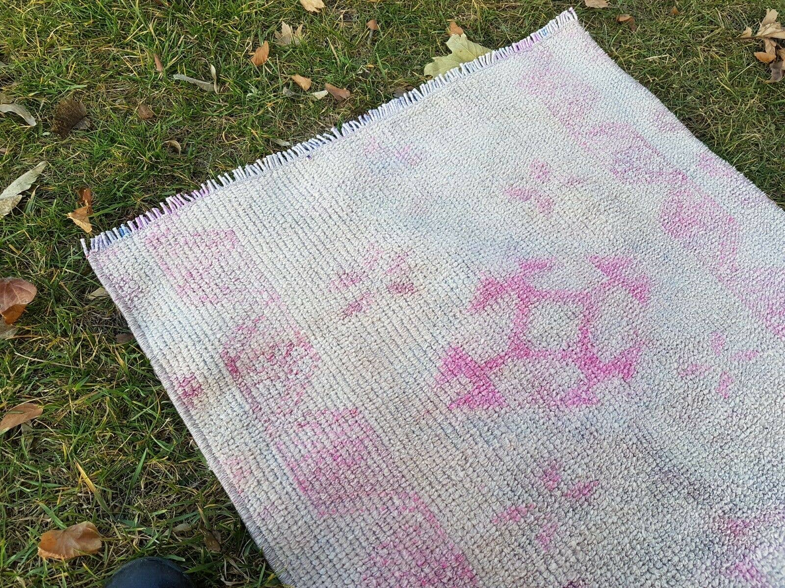Vintage Kurdish Oushak Runner 2'4'' x 11'1''