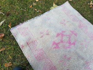Vintage Kurdish Oushak Runner 2'4'' x 11'1''
