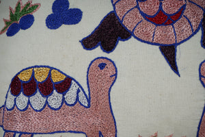 Turtle Suzani Pillow Cover | 18'' x 18''