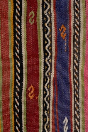 Vintage Turkish Kilim Runner 2'6'' x 11'5''
