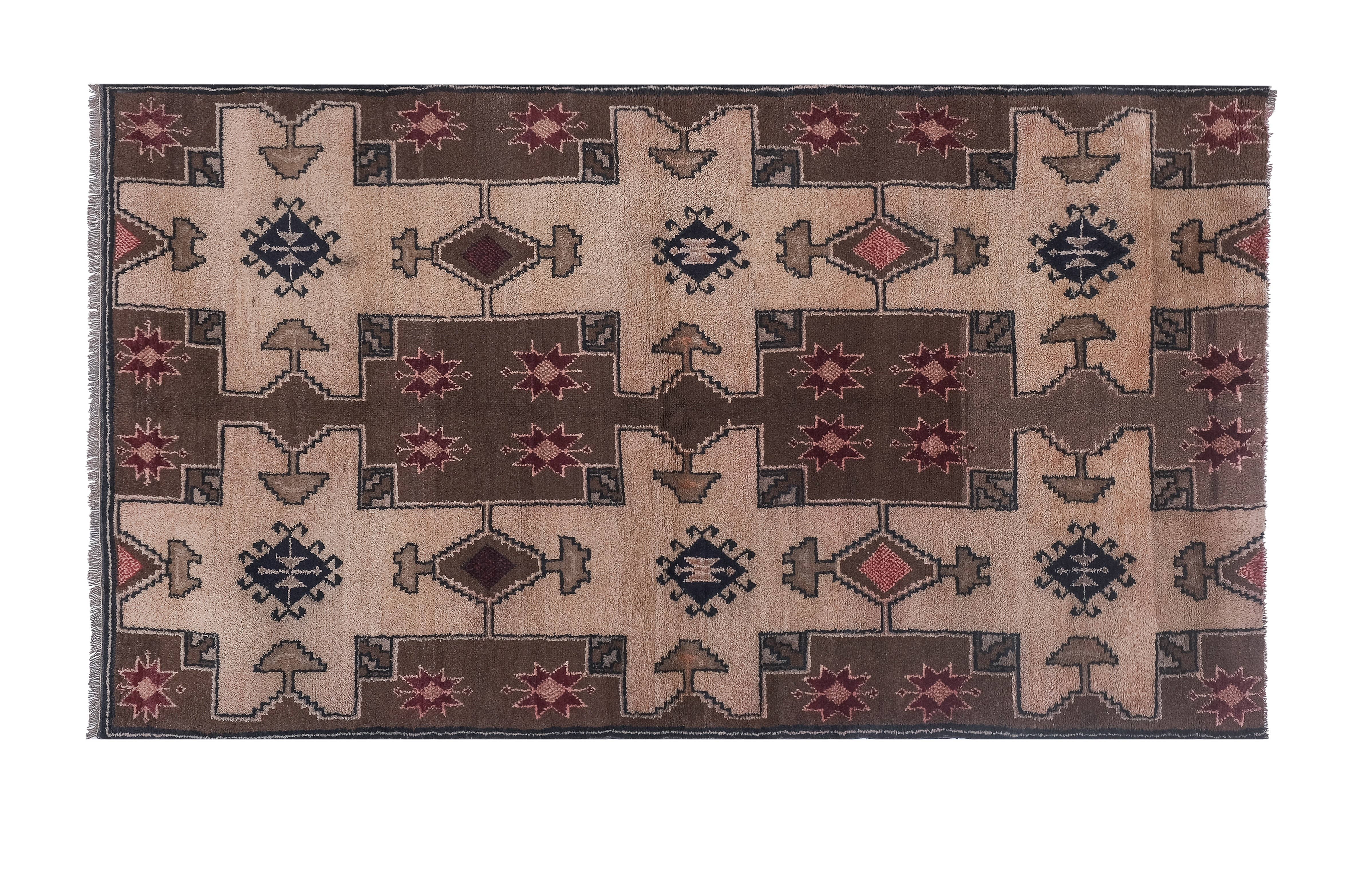 Vintage Turkish Karapinar Rug 4'6'' x 8'