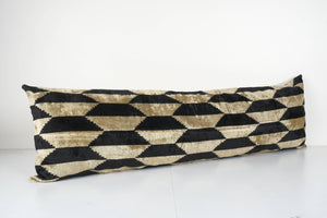 Silk Ikat Velvet Pillow Cover | 16'' x 48''