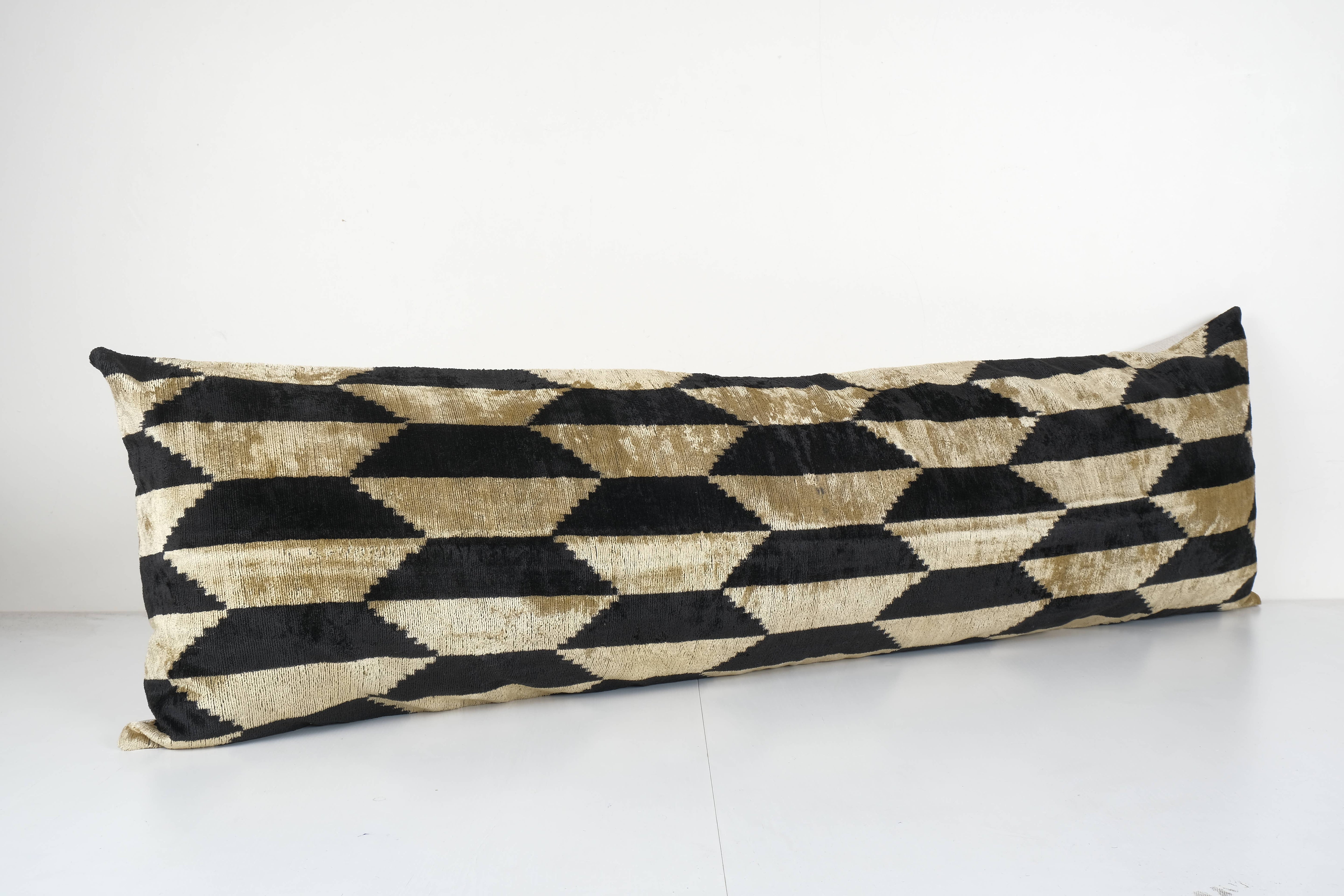 Silk Ikat Velvet Pillow Cover | 16'' x 48''