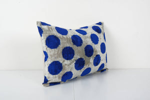 Silk Ikat Velvet Pillow Cover | 16'' x 24''