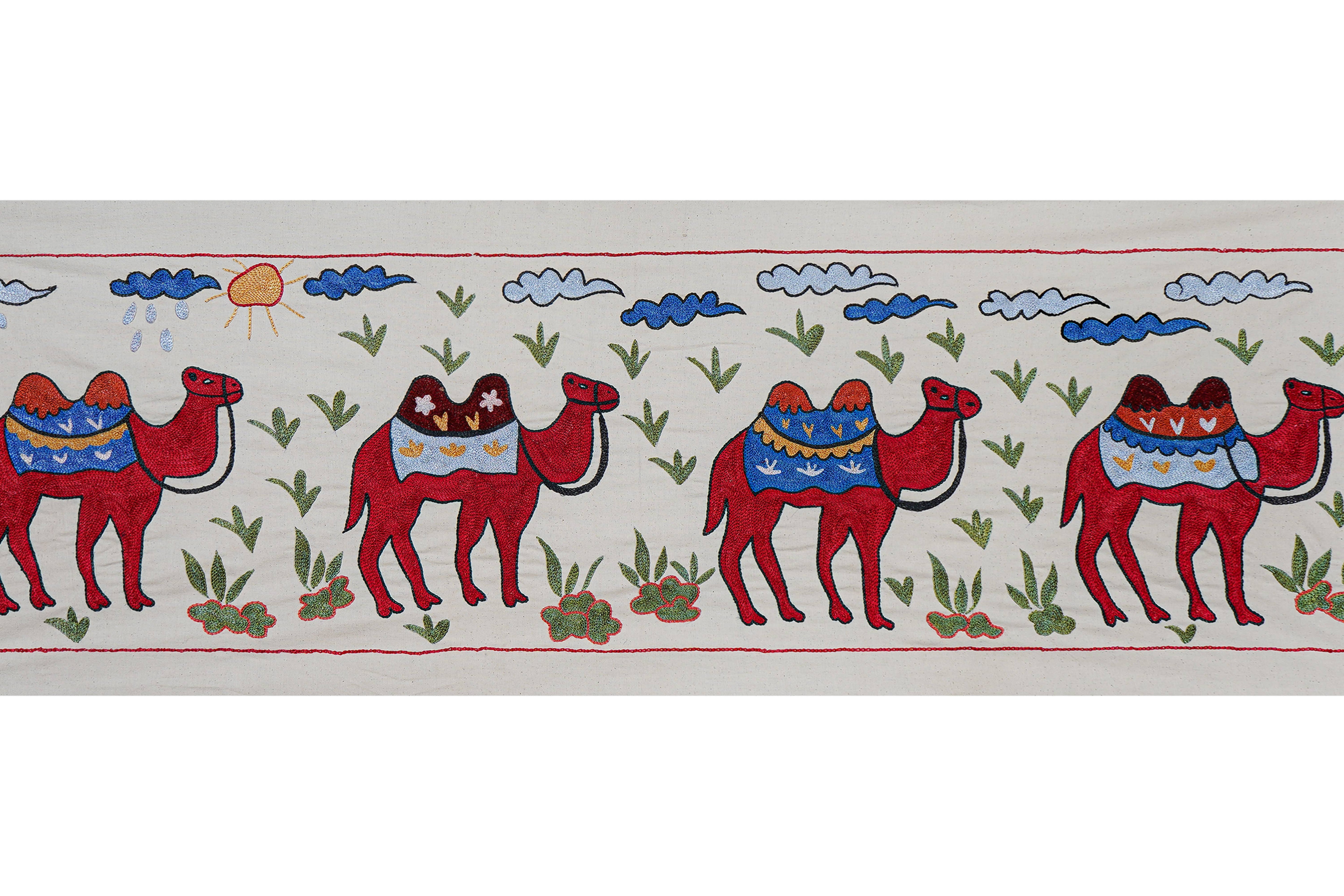 Suzani Wall Hanging & Tablecloth | 19'' x 57''