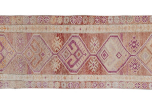 Vintage Turkish Kars Oushak Runner 2'8'' x 9'9''