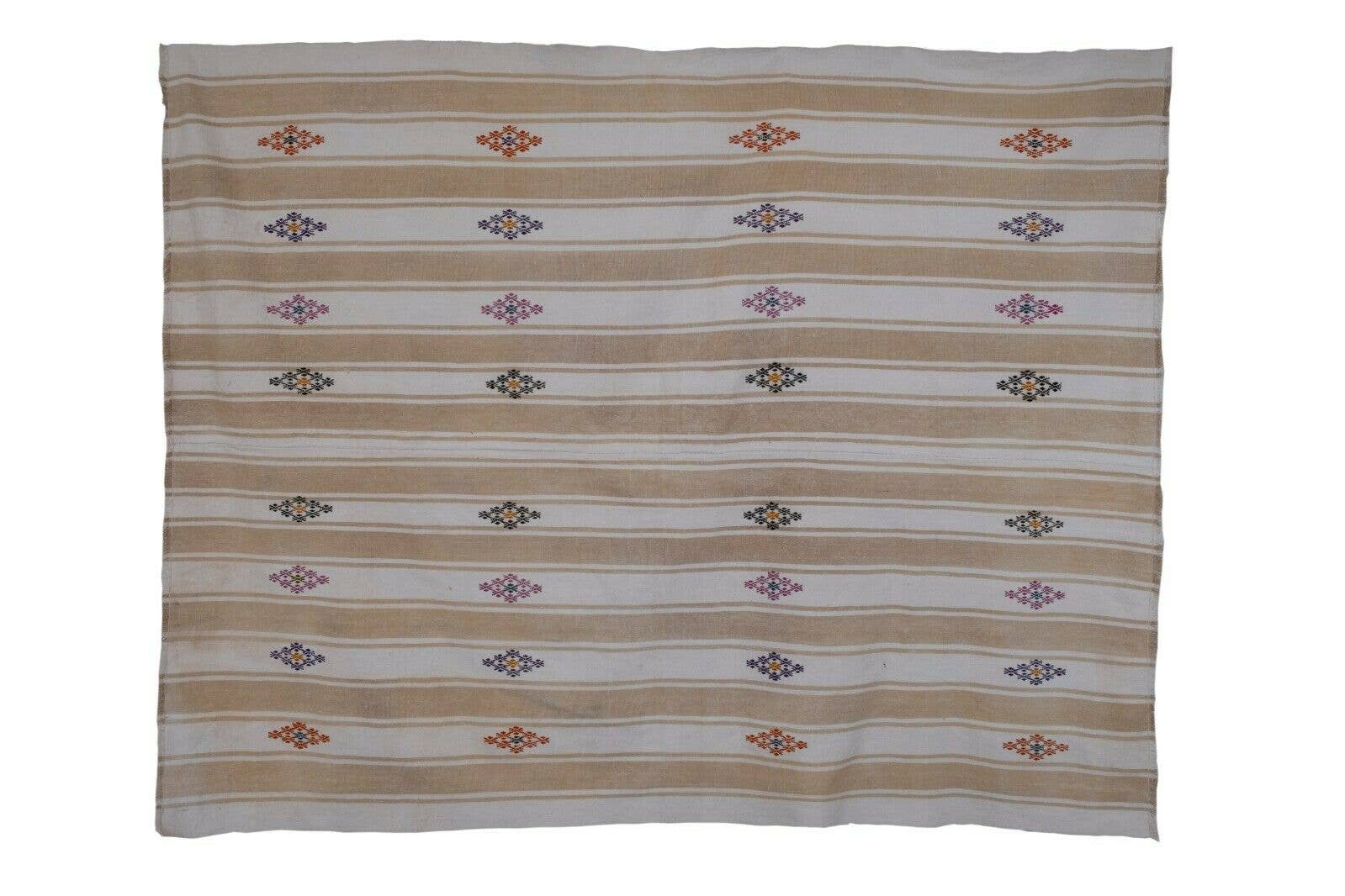 Vintage Turkish Kilim Rug 6'8'' x 8'1''