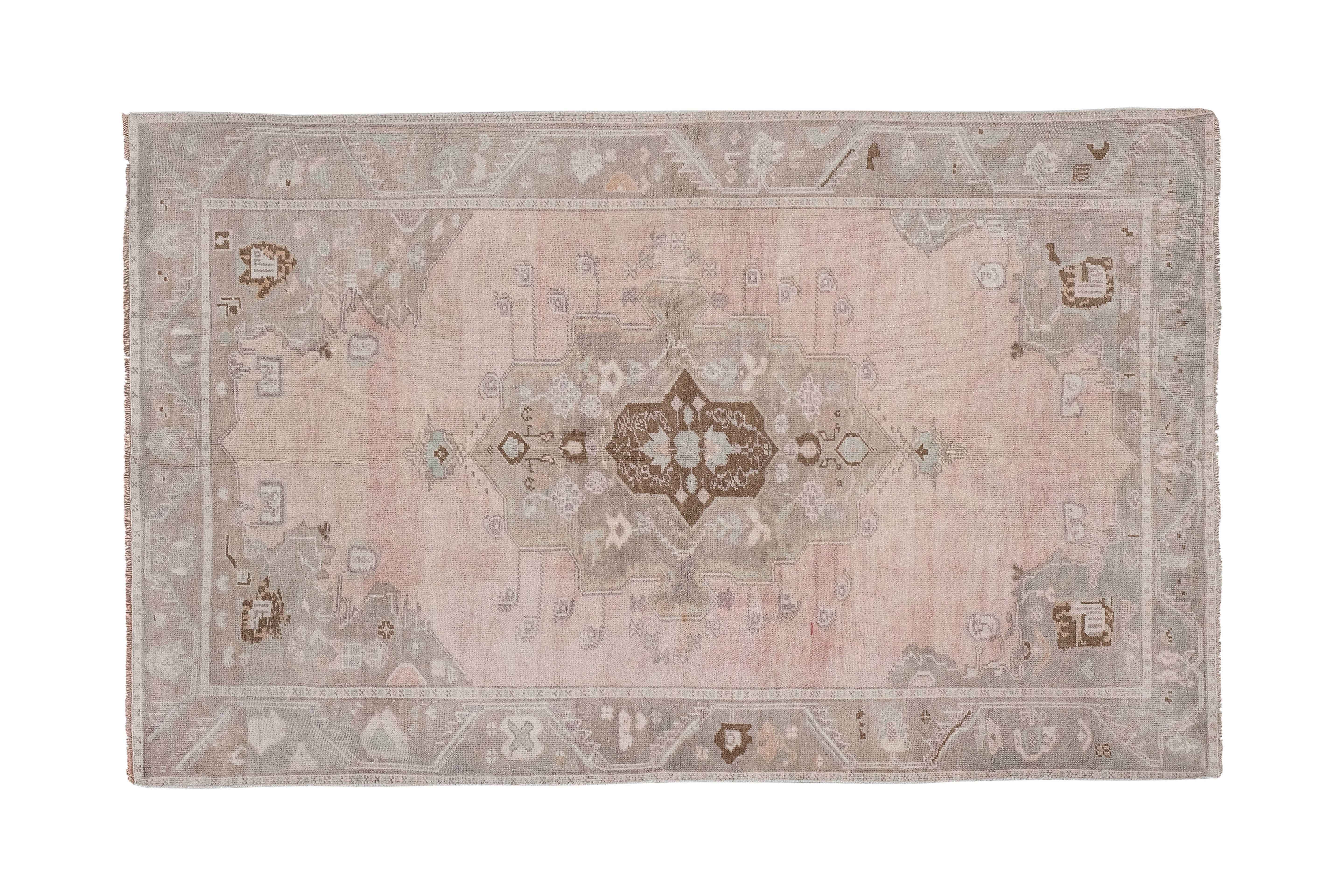Vintage Oushak Rug 5'6'' x 8'7''