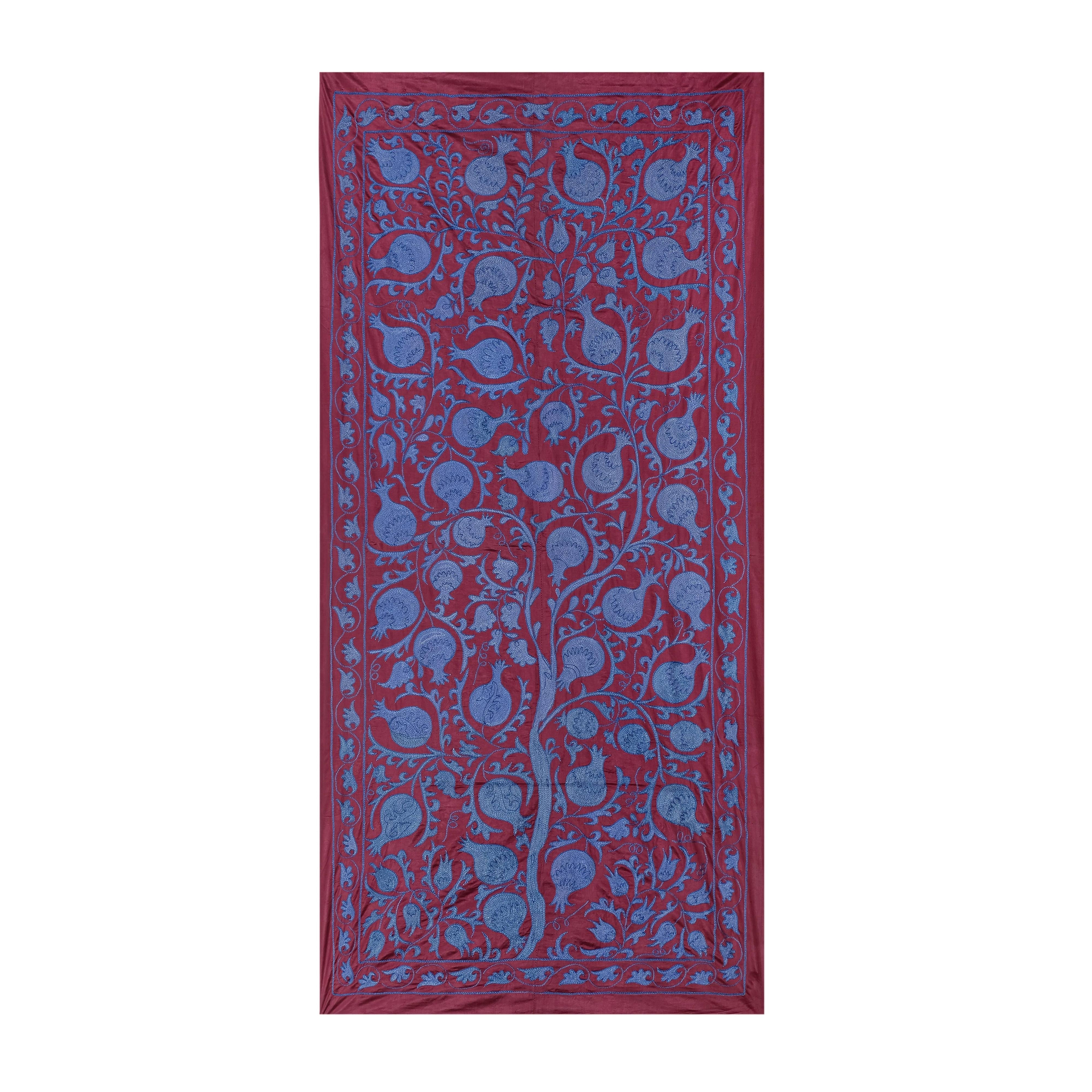 Silk Suzani Wall Hanging & Bedspread 3'1'' x 6'3''