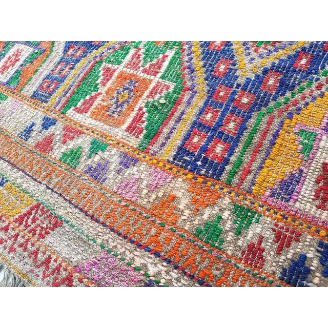 Vintage Turkish Kilim Rug 6'1'' x 7'5''