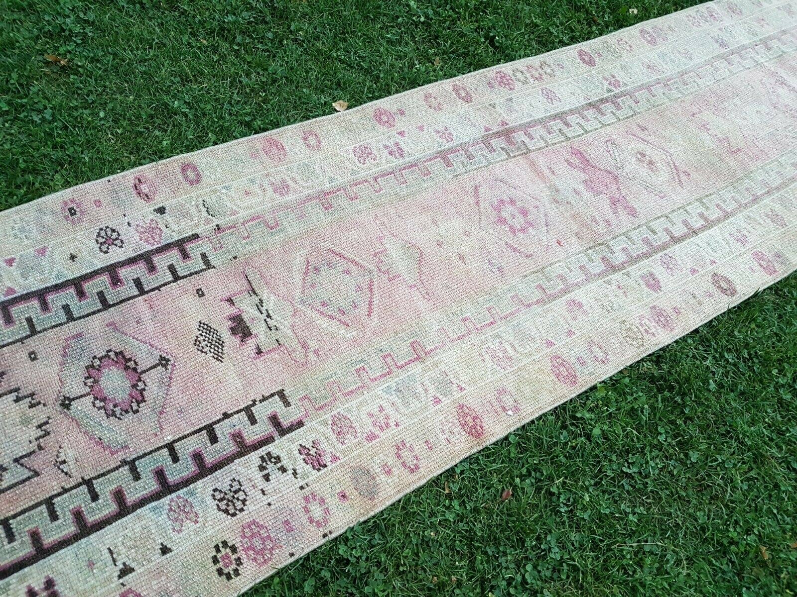 Vintage Kurdish Runner Rug 2'9'' x 13'