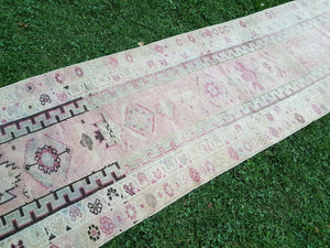 Vintage Kurdish Runner Rug 2'9'' x 13'
