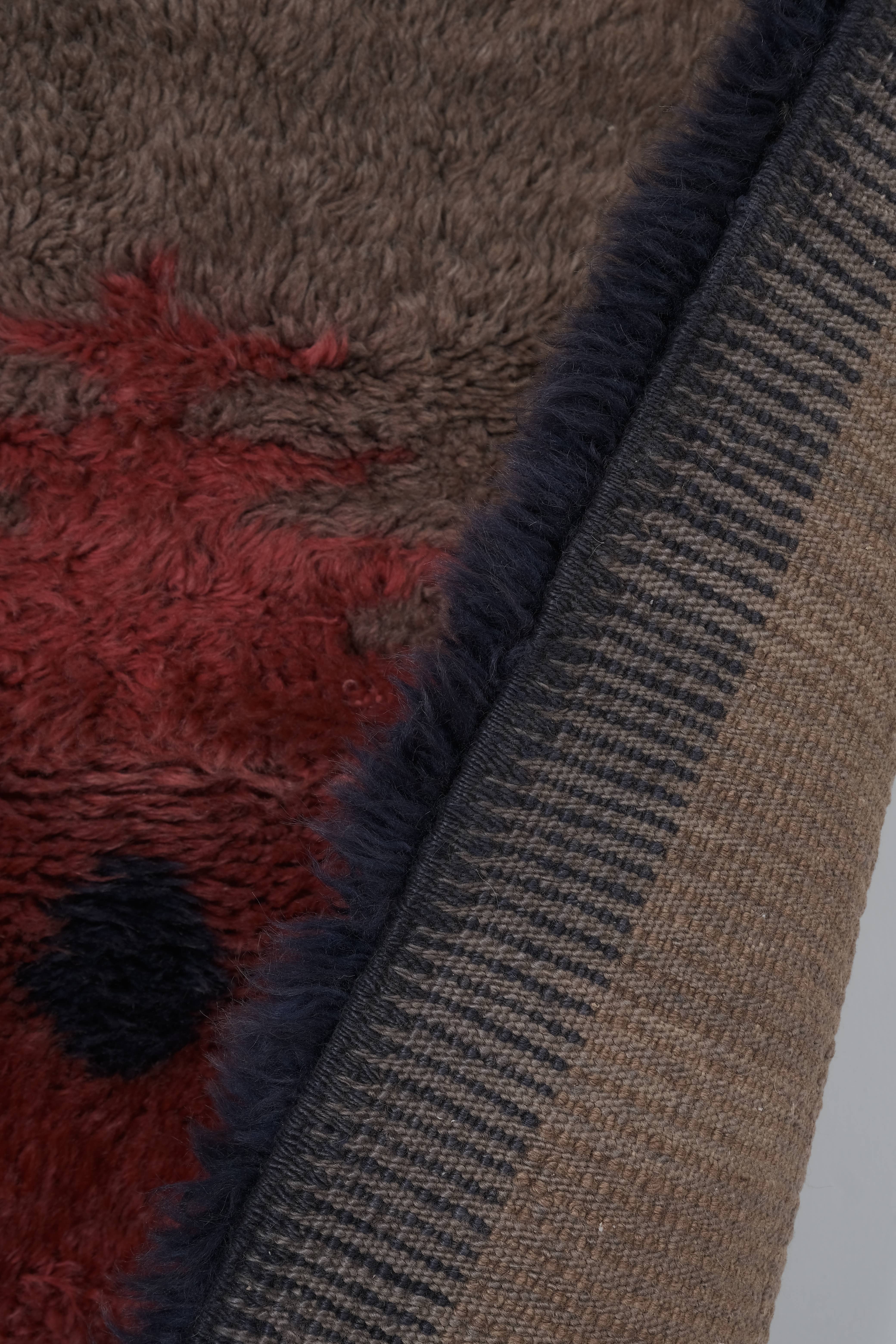 Vintage Turkish Tulu Rug 3'2'' x 6'10''