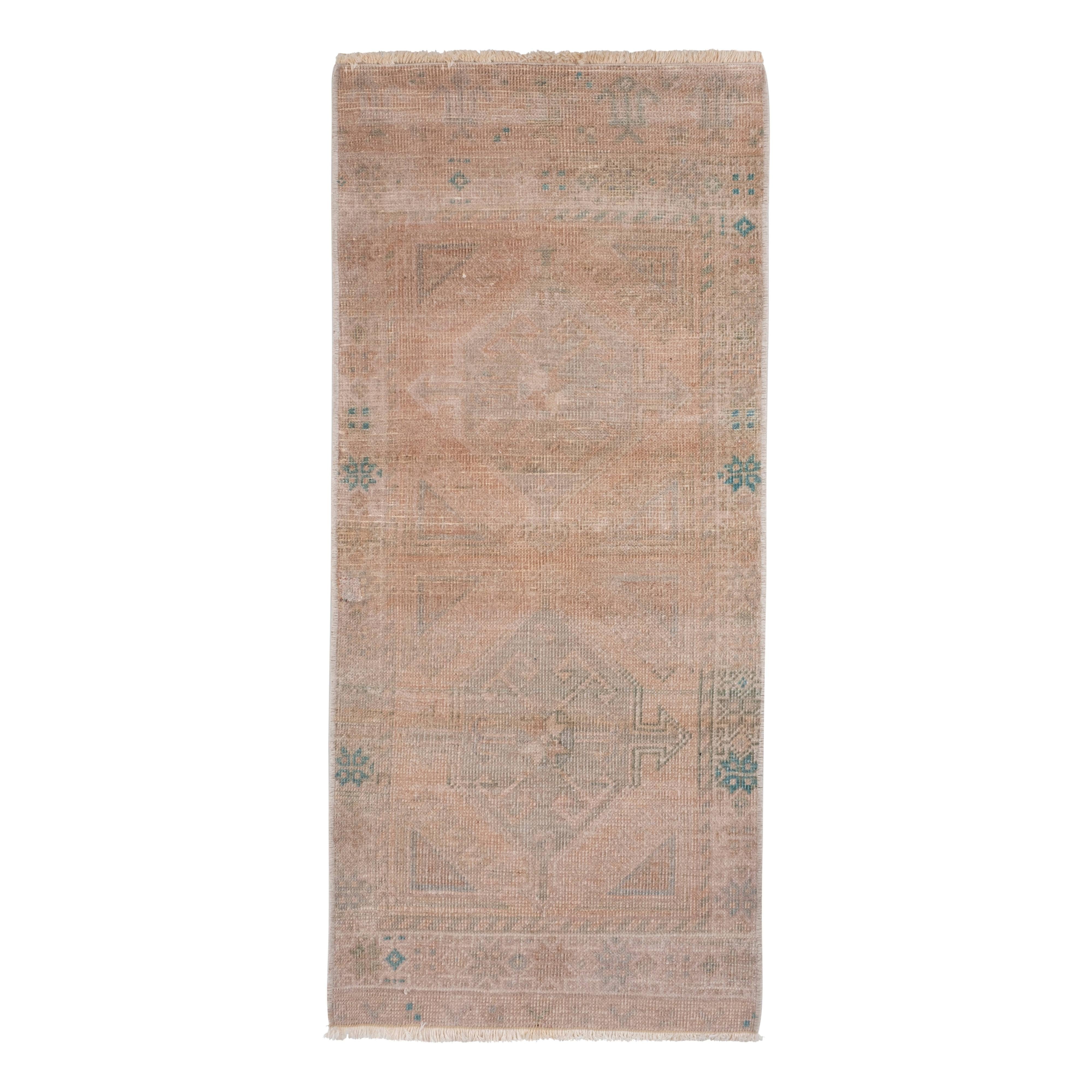 Vintage Turkish Rug 22'' x 48''