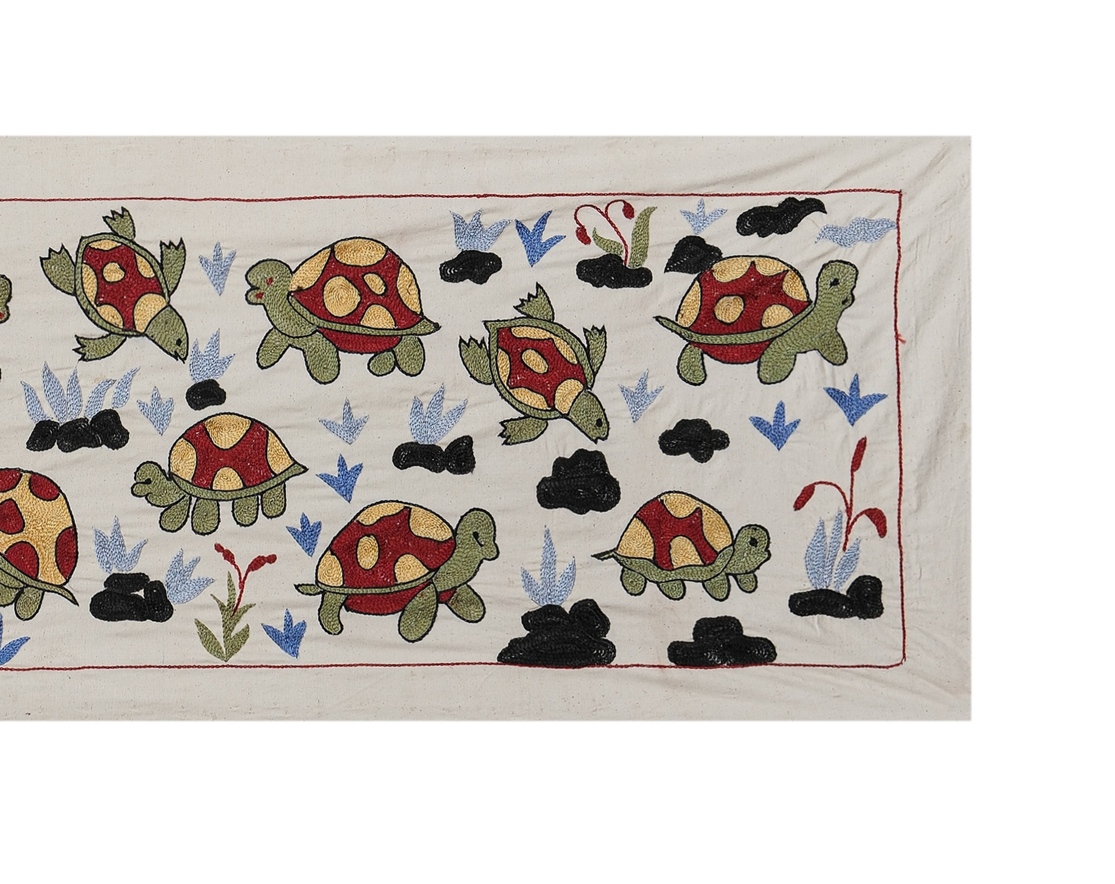 Tortoise Suzani Table Runner | 20'' x 58''