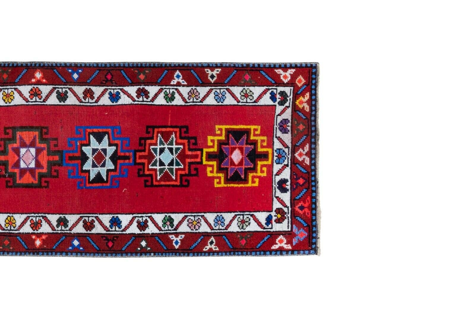 Vintage Herki Runner Rug 2'6'' x 12'4''