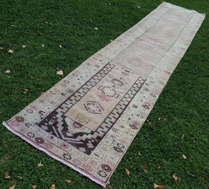 Vintage Kurdish Runner Rug 2'9'' x 13'