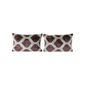 Silk Ikat Velvet Pillow Cover Set of 2 | 16'' x 24''