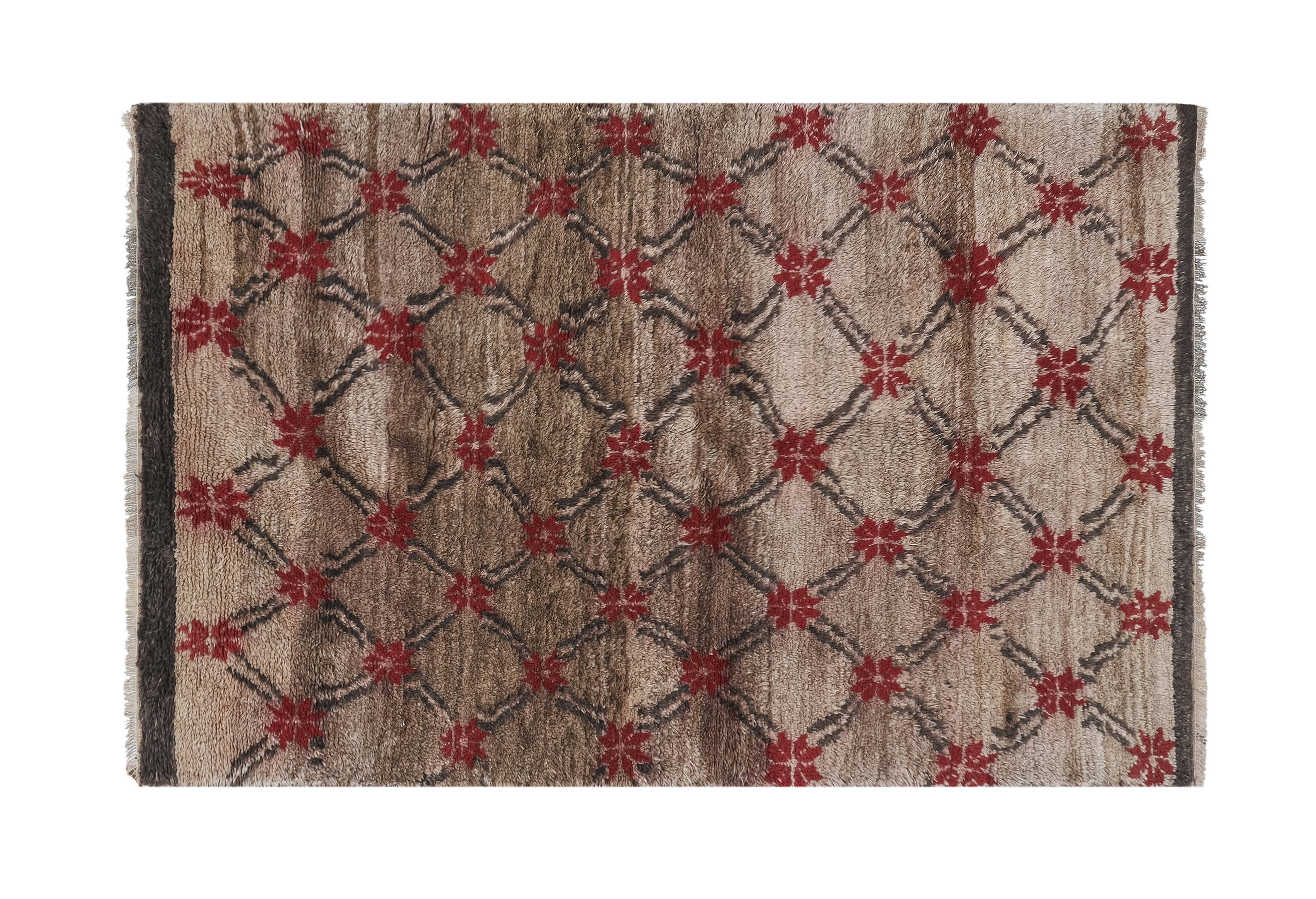 Vintage Turkish Tulu Rug 4'2'' x 7'1''