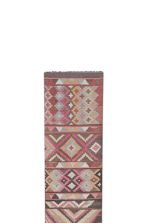 Vintage Turkish Kilim Runner 2'5'' x 20'4''