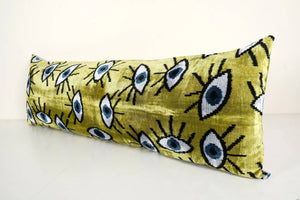 Silk Ikat Velvet Pillow Cover | 16'' x 48''
