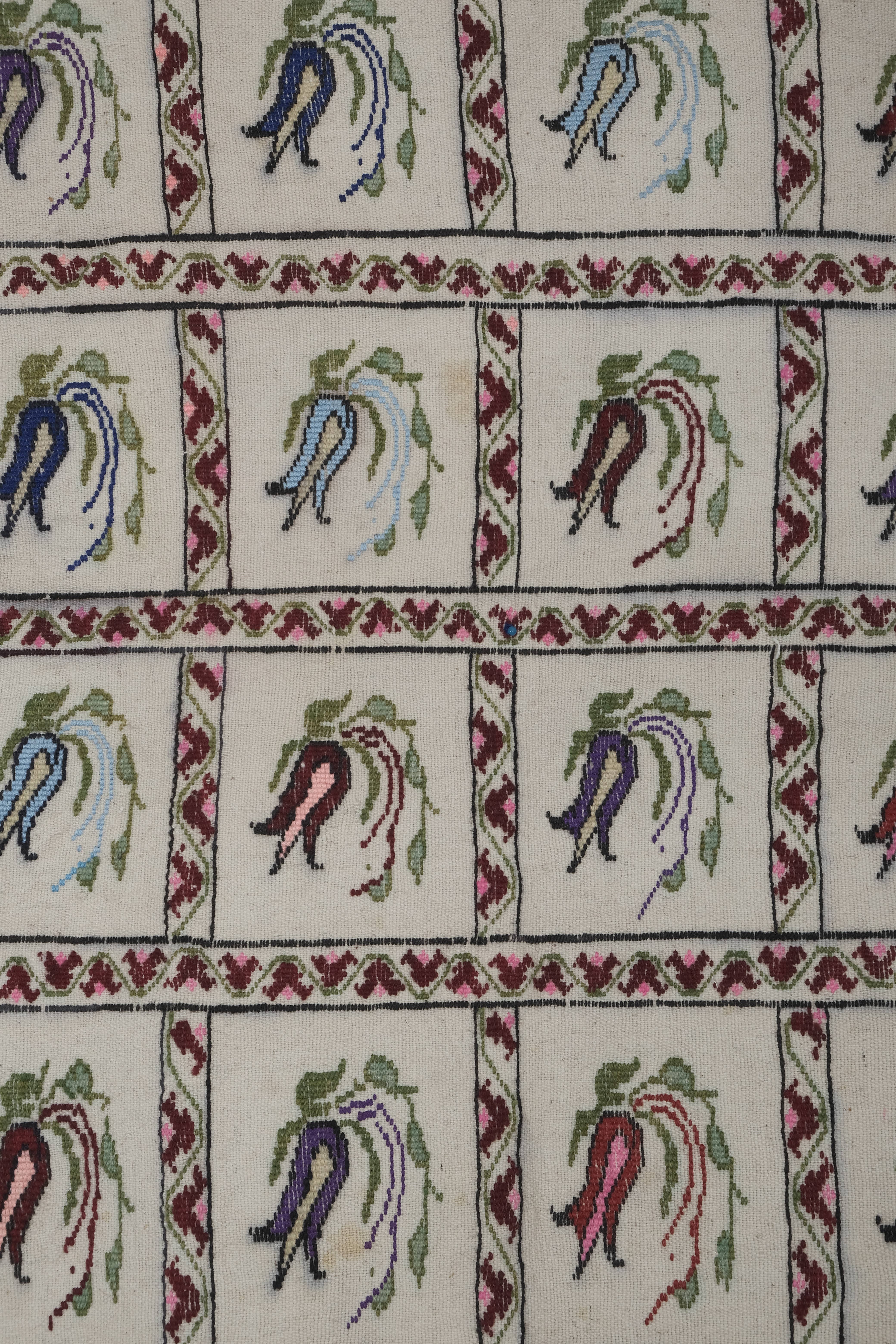 Vintage Turkish Kilim Rug 46'' x 49''