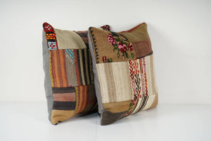 Kilim Patchwork Pillow Cover Set of 2 | 20'' x 20''