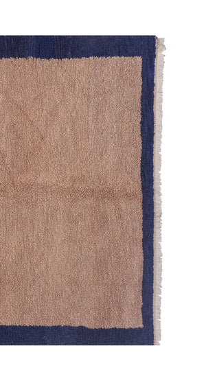 Vintage Checkered Turkish Tulu Rug 4'4'' x 5'11''