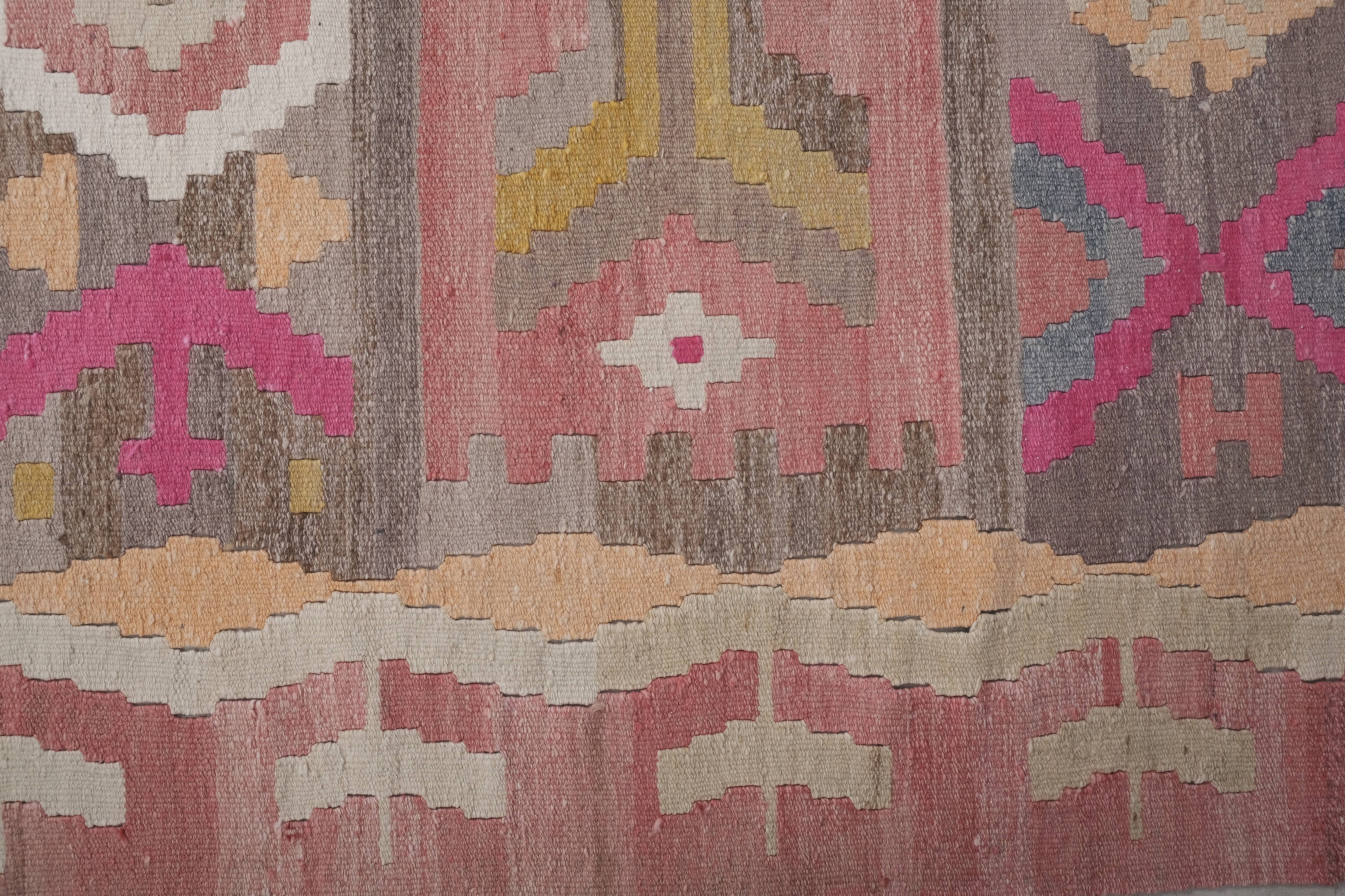 Vintage Turkish Kilim Runner 2'6'' x 21'1''