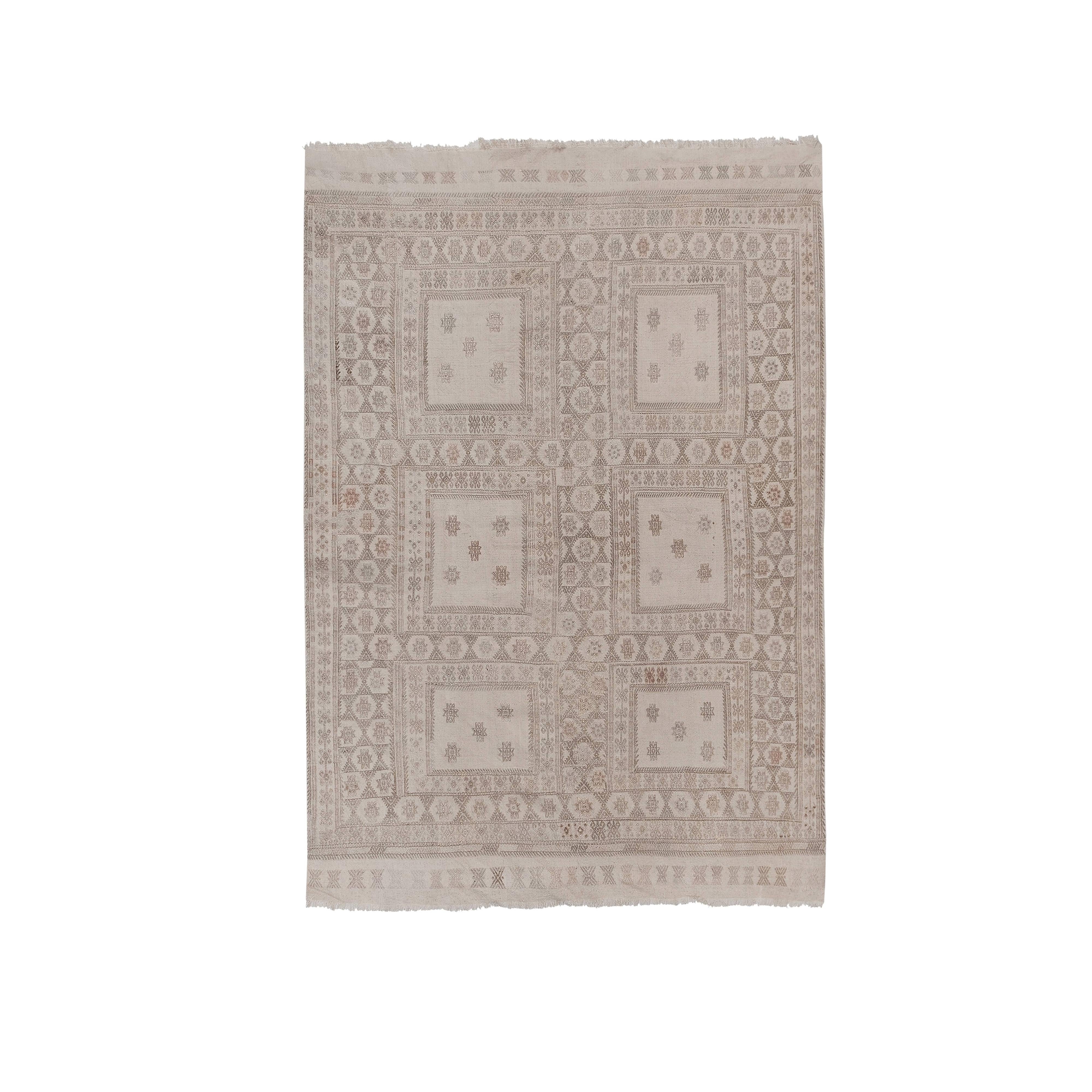 Vintage Turkish Kilim Rug 4'11'' x 7'