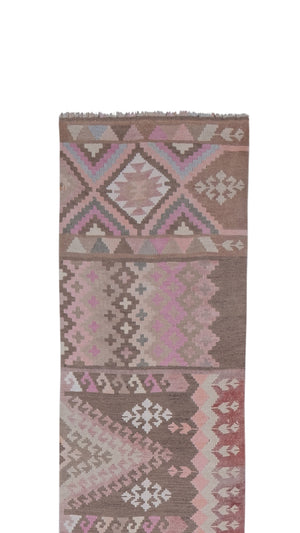 Vintage Turkish Kilim Runner 2'7'' x 19'10''