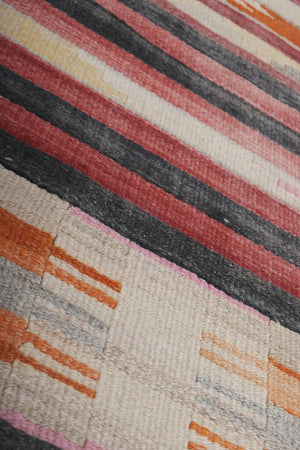 Vintage Turkish Kilim Runner 2'4'' x 22'4''
